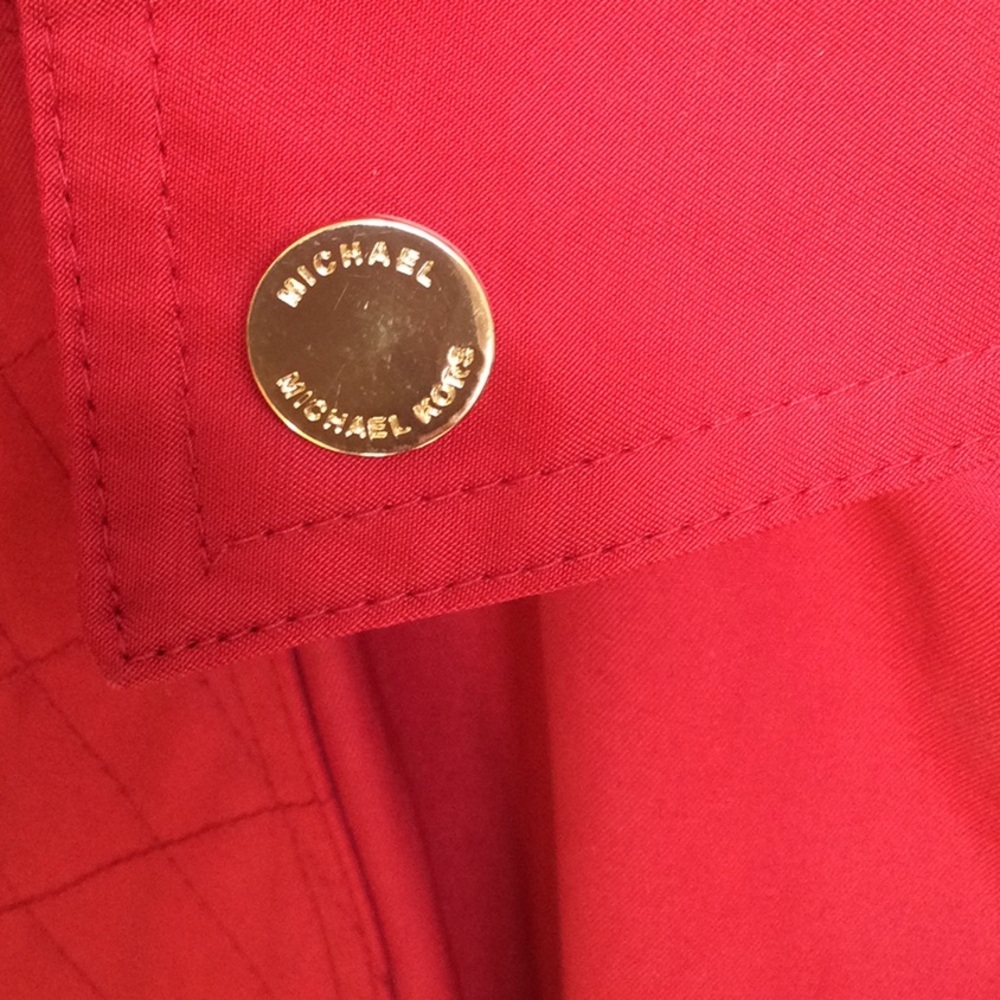 EUC Michael Kors Small Red/Gold Women's Trench Coat - Picture 12 of 12